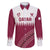 Custom Qatar Cricket Family Matching Off The Shoulder Long Sleeve Dress and Hawaiian Shirt Come On Boys - Wonder Print Shop
