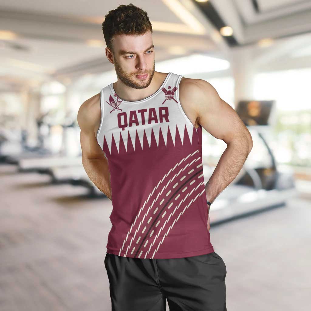 Custom Qatar Cricket Men Tank Top Come On Boys