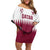 Custom Qatar Cricket Off Shoulder Short Dress Come On Boys - Wonder Print Shop