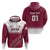 Custom Qatar Cricket Zip Hoodie Come On Boys - Wonder Print Shop