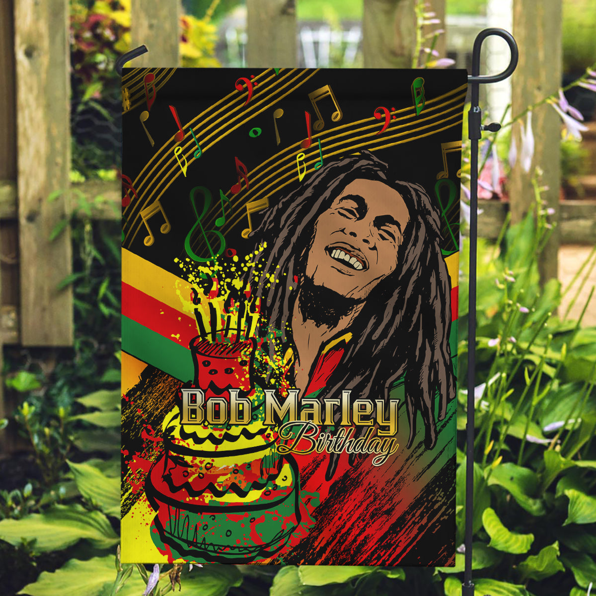 Legend Bob Birthday Garden Flag The Father of Reggae - Wonder Print Shop