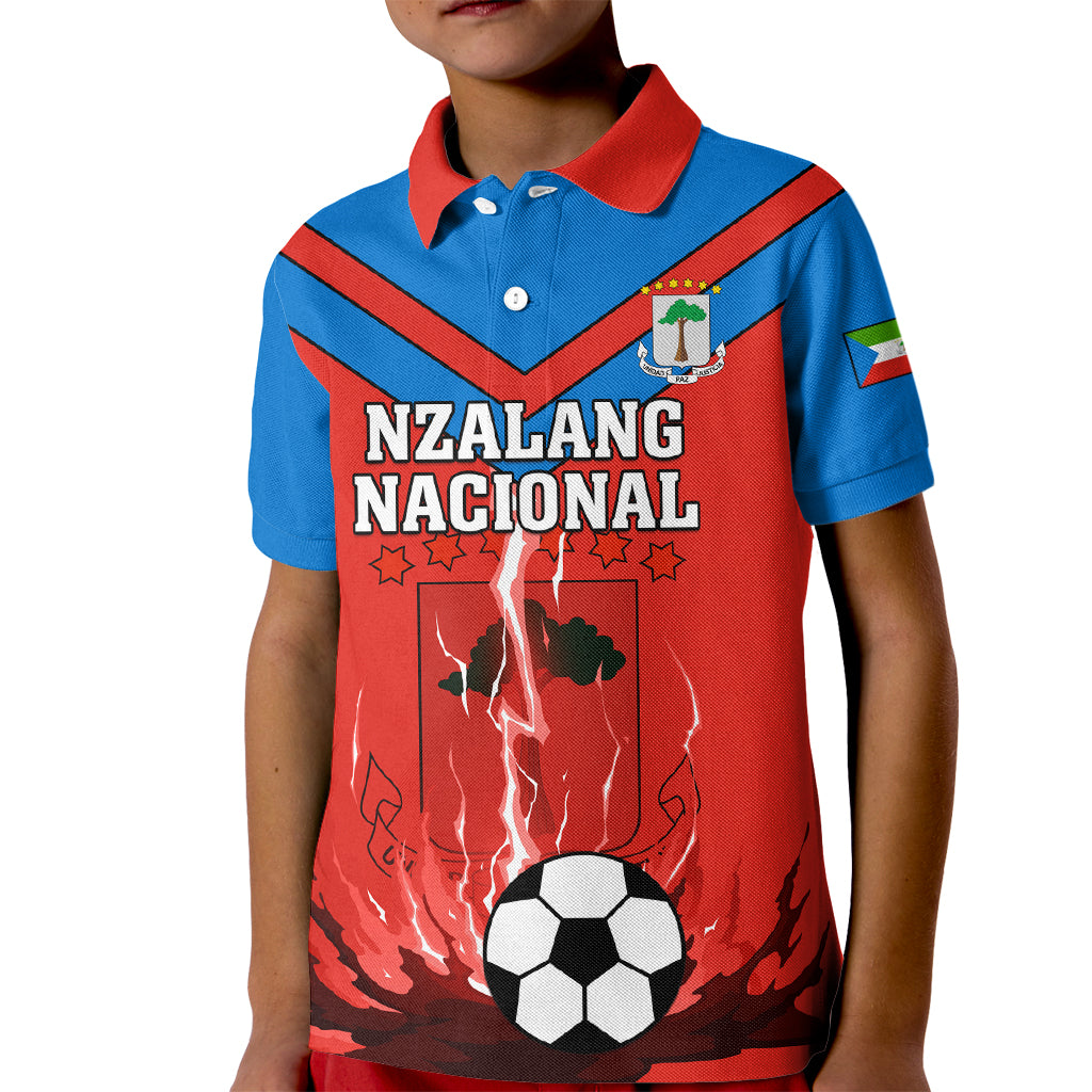 Equatorial Guinea Football Kid Polo Shirt Come On Nzalang Nacional