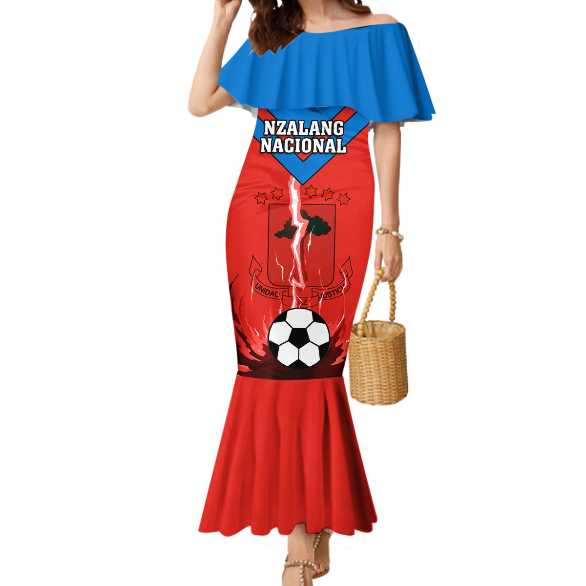 Equatorial Guinea Football Mermaid Dress Come On Nzalang Nacional