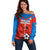 Equatorial Guinea Football Off Shoulder Sweater Come On Nzalang Nacional - Wonder Print Shop