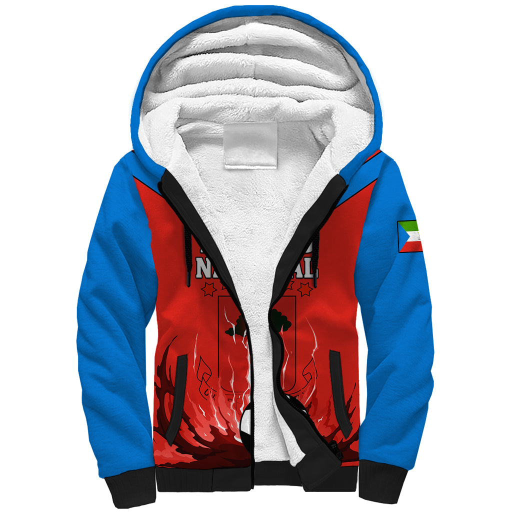 Equatorial Guinea Football Sherpa Hoodie Come On Nzalang Nacional