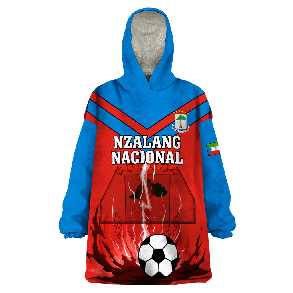 Equatorial Guinea Football Wearable Blanket Hoodie Come On Nzalang Nacional