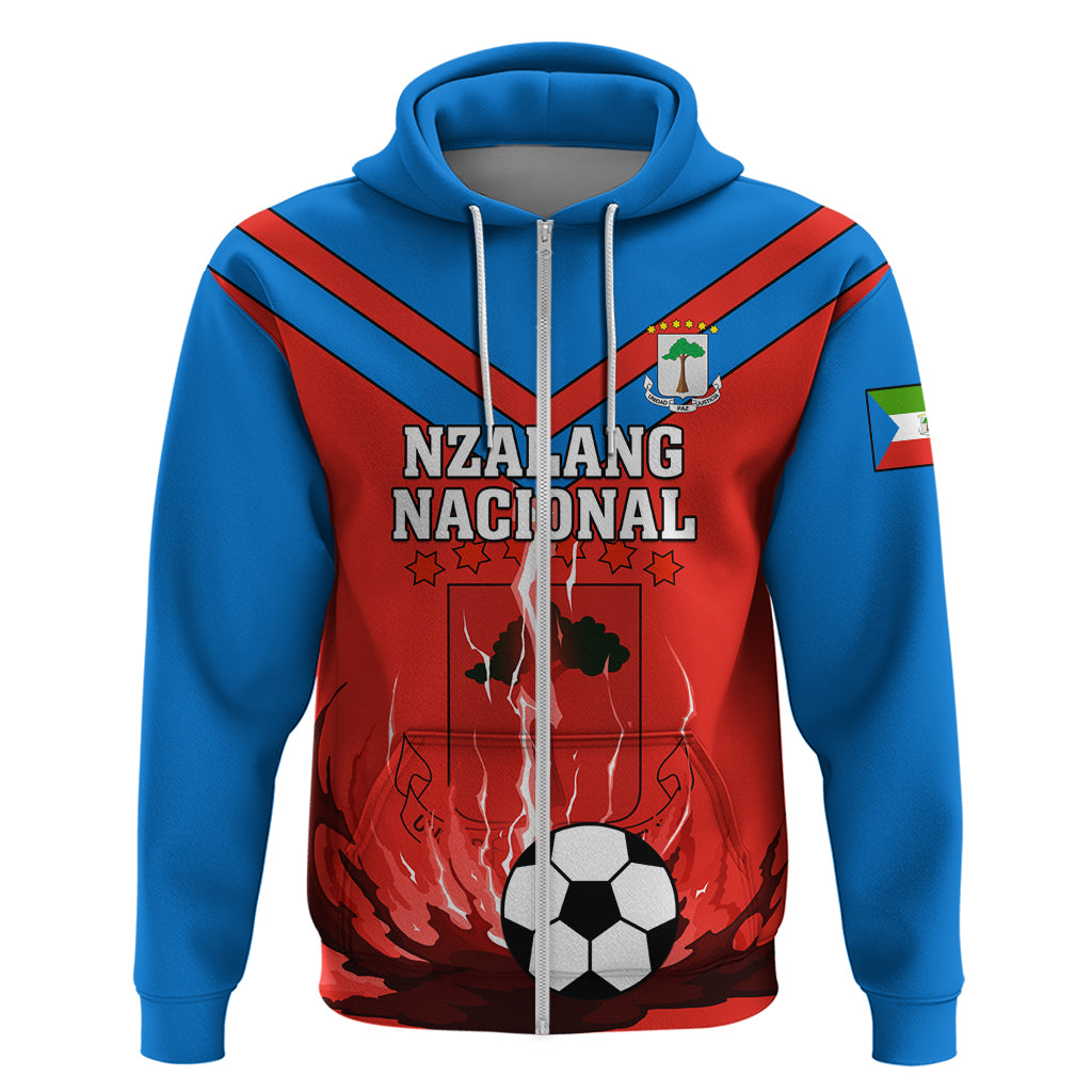 Equatorial Guinea Football Zip Hoodie Come On Nzalang Nacional