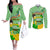 Saint Patrick Day Couples Matching Off The Shoulder Long Sleeve Dress and Long Sleeve Button Shirt Shamrock To Do List