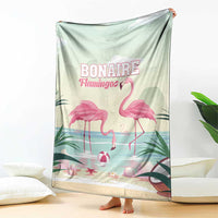 Bonaire Flamingos Blanket Summer Time Beach Concept