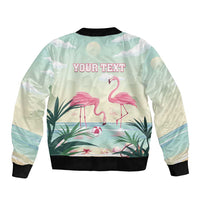 Personalised Bonaire Flamingos Bomber Jacket Summer Time Beach Concept