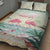 Bonaire Flamingos Quilt Bed Set Summer Time Beach Concept