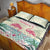 Bonaire Flamingos Quilt Bed Set Summer Time Beach Concept