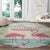 Bonaire Flamingos Round Carpet Summer Time Beach Concept