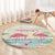 Bonaire Flamingos Round Carpet Summer Time Beach Concept