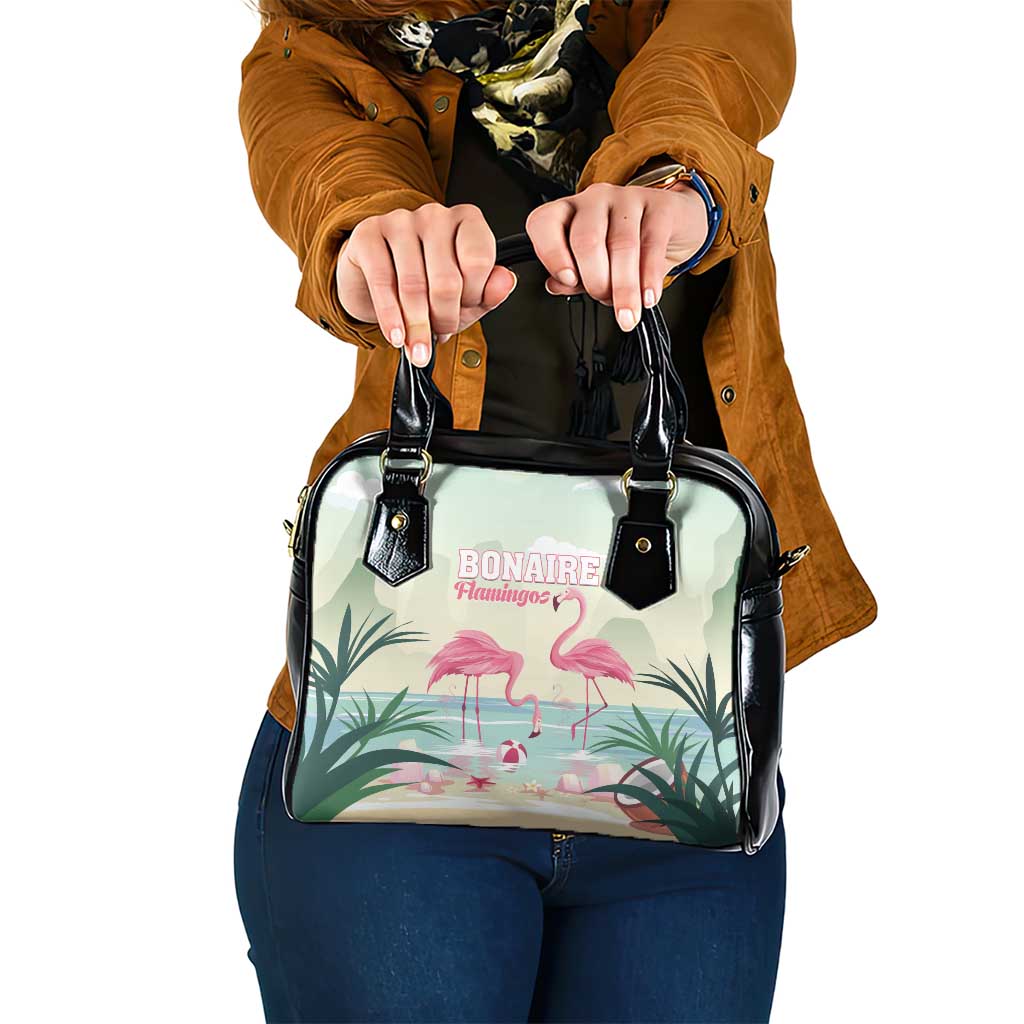 Bonaire Flamingos Shoulder Handbag Summer Time Beach Concept