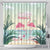 Bonaire Flamingos Shower Curtain Summer Time Beach Concept