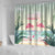 Bonaire Flamingos Shower Curtain Summer Time Beach Concept