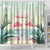 Bonaire Flamingos Shower Curtain Summer Time Beach Concept