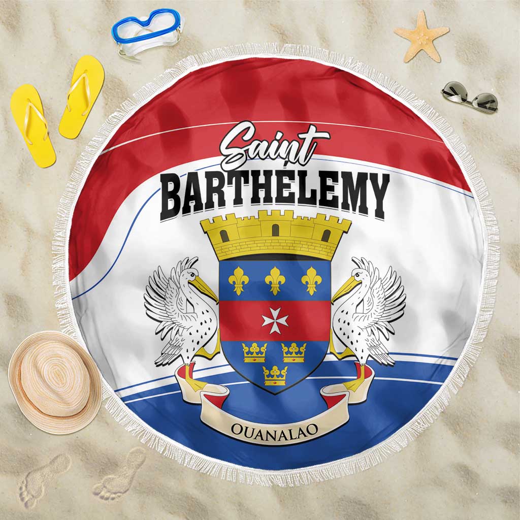 Saint Barthelemy Beach Blanket Ouanalao Coat of Arms