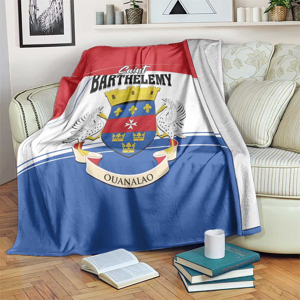 Saint Barthelemy Blanket Ouanalao Coat of Arms