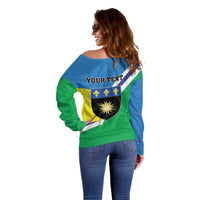Personalised Guadeloupe Off Shoulder Sweater Gwadloup Simple Style