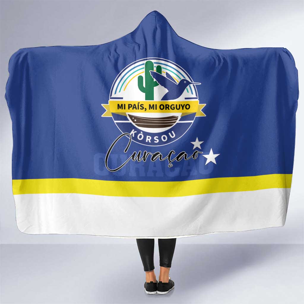 Curacao Hooded Blanket Pais Korsou Coat of Arms