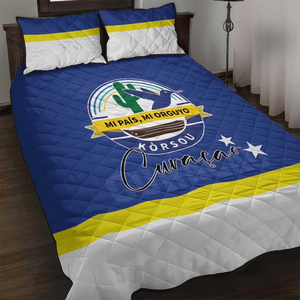 Curacao Quilt Bed Set Pais Korsou Coat of Arms