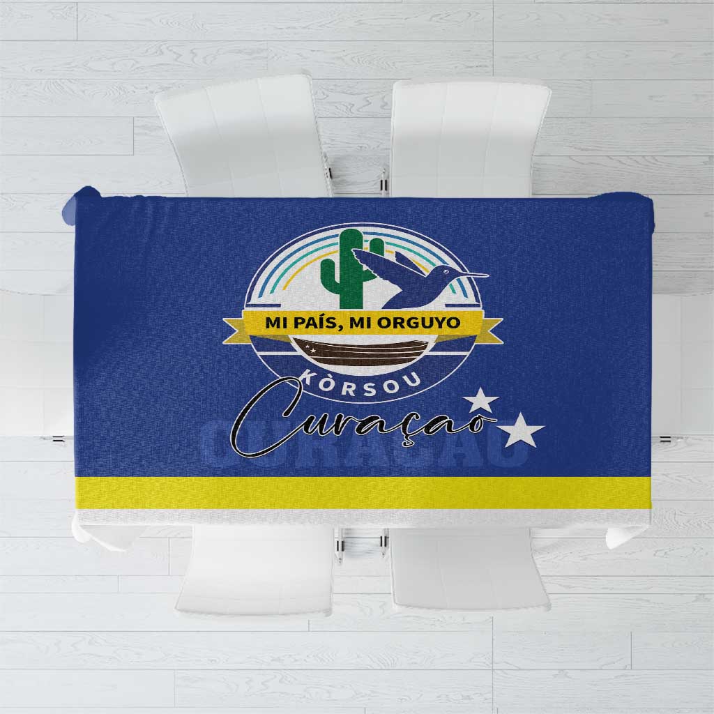 Curacao Tablecloth Pais Korsou Coat of Arms