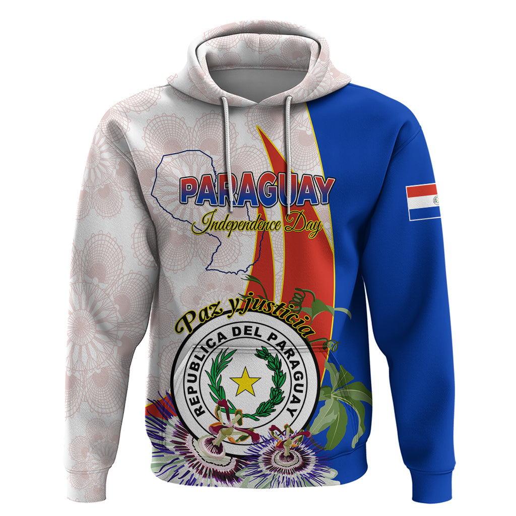 Paraguay Independence Day Hoodie Passion Flower Vintage Antique Naduti - Wonder Print Shop