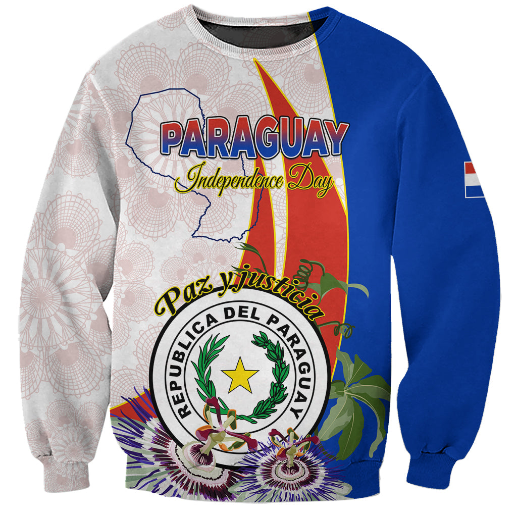 Paraguay Independence Day Sweatshirt Passion Flower Vintage Antique Naduti - Wonder Print Shop