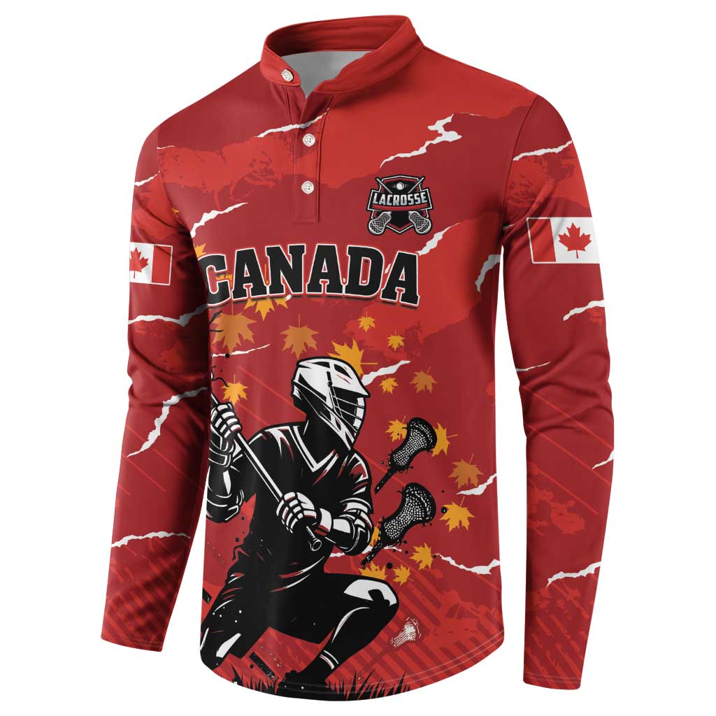 Custom Canada Lacrosse Button Sweatshirt National Summer Sport