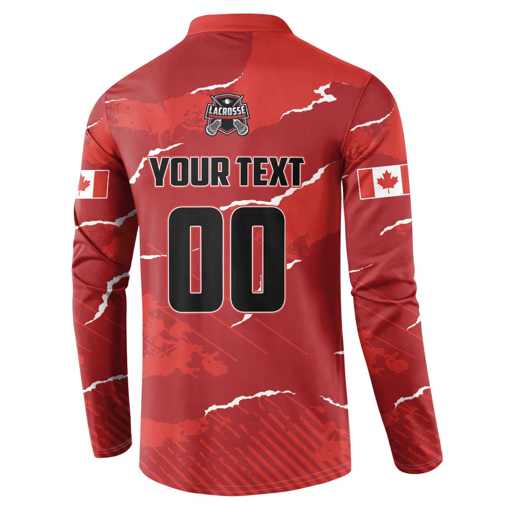 Custom Canada Lacrosse Button Sweatshirt National Summer Sport