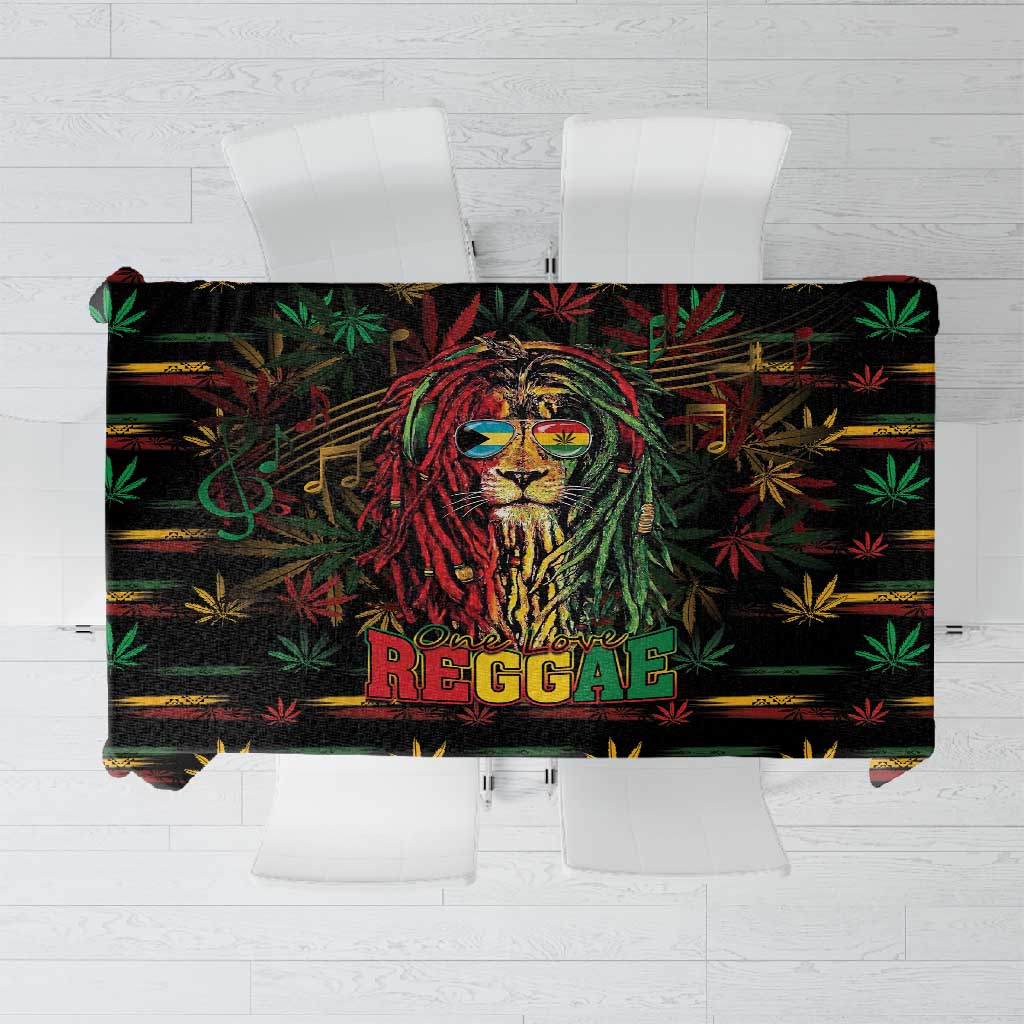 The Bahamas One Love Reggae Lion Tablecloth Caribbean Reggae Spirit