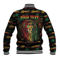 Personalized Guyana One Love Reggae Lion Baseball Jacket Caribbean Reggae Spirit