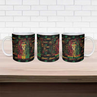 Personalized Guyana One Love Reggae Lion Ceramic Mug Caribbean Reggae Spirit