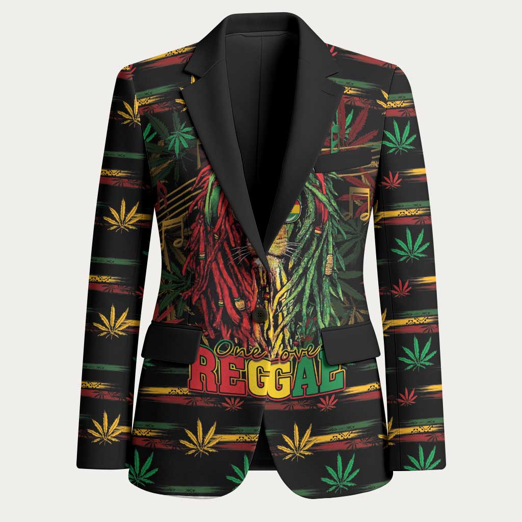 Personalized Trinidad and Tobago One Love Reggae Lion Blazer Caribbean Reggae Spirit