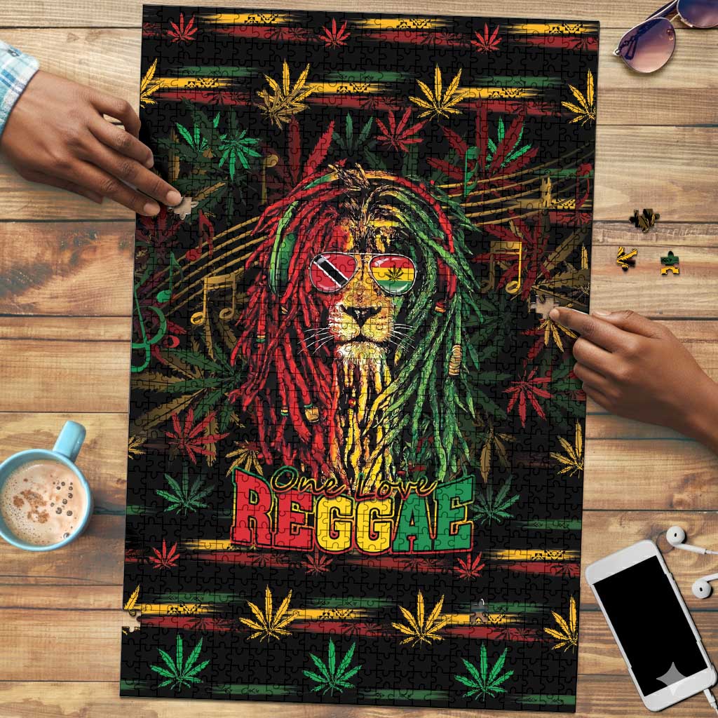 Trinidad and Tobago One Love Reggae Lion Puzzle Caribbean Reggae Spirit