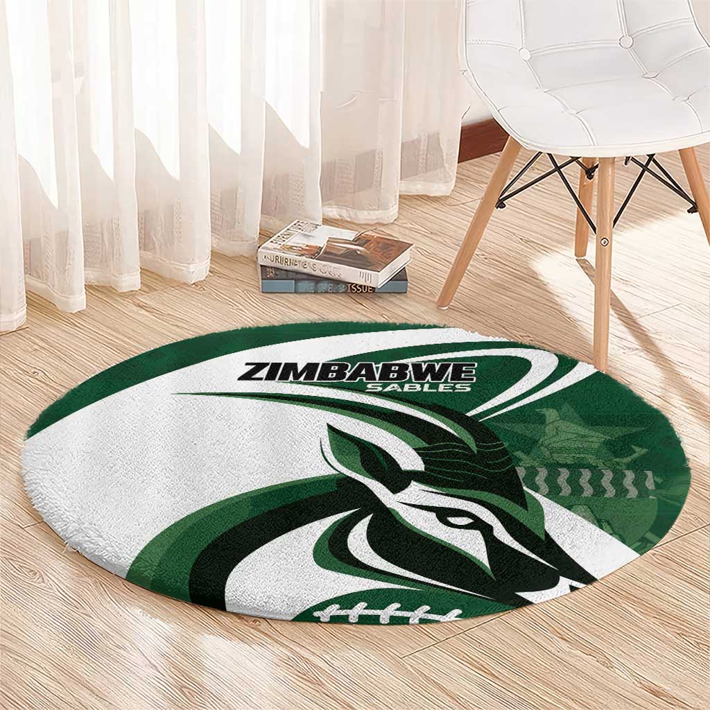 Rugby Zimbabwe Round Carpet Sables Is The Champion - Wonder Print Shop