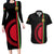 Malawi Couples Matching Long Sleeve Bodycon Dress and Hawaiian Shirt With Coat Of Arms Flag Style - Wonder Print Shop