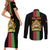 Malawi Couples Matching Short Sleeve Bodycon Dress and Long Sleeve Button Shirts With Coat Of Arms Flag Style - Wonder Print Shop