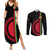 Malawi Couples Matching Summer Maxi Dress and Long Sleeve Button Shirts With Coat Of Arms Flag Style - Wonder Print Shop