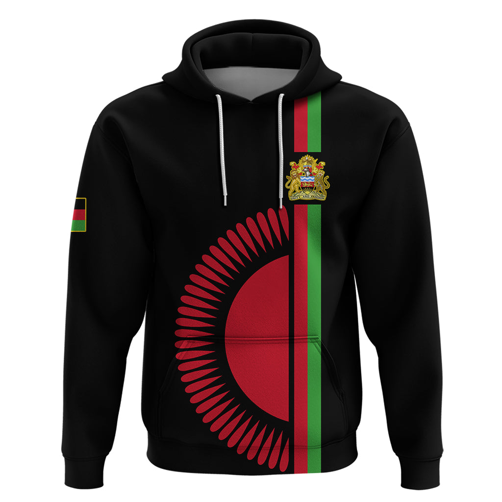 Malawi Hoodie With Coat Of Arms Flag Style - Wonder Print Shop