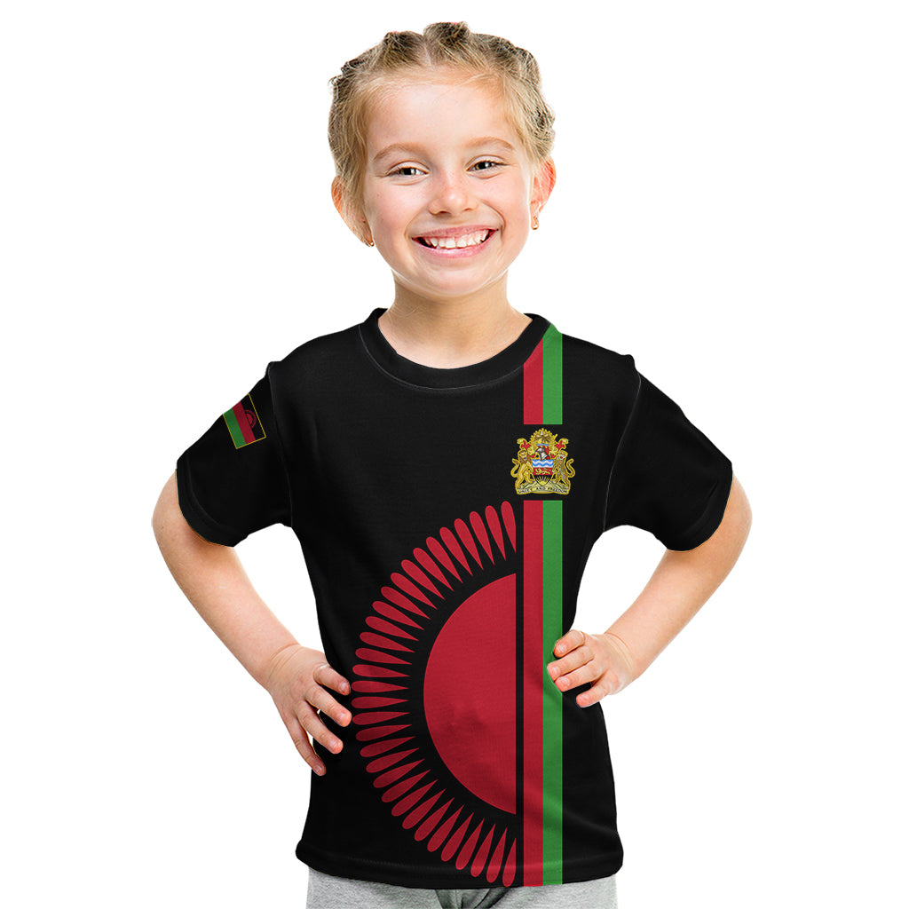 Malawi Kid T Shirt With Coat Of Arms Flag Style - Wonder Print Shop