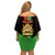 Malawi Off Shoulder Short Dress With Coat Of Arms Flag Style - Wonder Print Shop