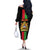 Malawi Off The Shoulder Long Sleeve Dress With Coat Of Arms Flag Style - Wonder Print Shop