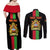 Personalised Malawi Couples Matching Off Shoulder Maxi Dress and Long Sleeve Button Shirts With Coat Of Arms Flag Style - Wonder Print Shop