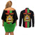 Personalised Malawi Couples Matching Off Shoulder Short Dress and Long Sleeve Button Shirts With Coat Of Arms Flag Style - Wonder Print Shop