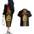 Personalised Malawi Couples Matching Off The Shoulder Long Sleeve Dress and Hawaiian Shirt With Coat Of Arms Flag Style - Wonder Print Shop