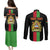 Personalised Malawi Couples Matching Puletasi Dress and Long Sleeve Button Shirts With Coat Of Arms Flag Style - Wonder Print Shop