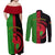 Malawi Couples Matching Off Shoulder Maxi Dress and Long Sleeve Button Shirts With Coat Of Arms Mix African Pattern - Wonder Print Shop